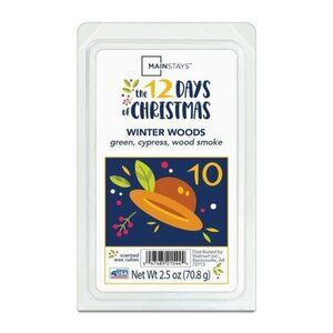 Mainstays 10th Day The 12 Days Of Christmas Scented Wax Cubes Winter Woods NEW
